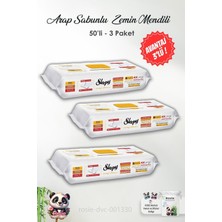 Uravas Store Sleepy 3 Adet Arap Sabunu Katkılı Mopa Uyumlu 4 Xlarge Yer Temizlik Havlusu 50'li ve Rosıe