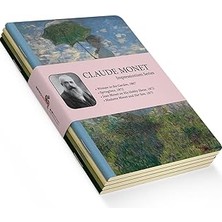 Uravas Store Retronote Claude Monet 4'lü Defter Seti, Impressionism Series, Çizgisiz, 48 Sayfa, 10.5X14CM