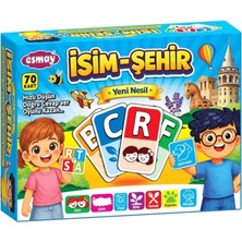 Uravas Store Isim Şehir Kart Oyunu 70 Kart Eğitici Aile ve Çocuk Oyunu 4+ Yaş Zeka Oyunu
