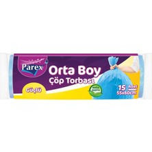Uravas Store Parex Orta Boy Çöp Torbası 15'li (55 x 60 Cm)