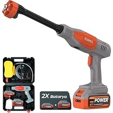 Uravas Store Npo Auhma ACR07T Reel 203PSI Çift Akülü Yeni Nesil Motor 12 Parça Profesyonel Oto Yıkama Tabancası