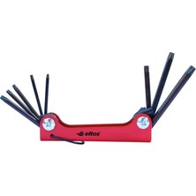 Uravas Store Eltos Çakı Alyan Seti, 8 Parça, Katlanabilir Anahtarlık Tipi, Isıl Işlem Görmüş, Krom Vanadyum Çelik, Korozyon Dirençli, Ergonomik, Kompakt ve Şık, Fonksiyonel El Aleti (Torx)