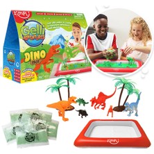 Uravas Store Zimpli Kids’ten Gelli Worlds Dino Pack, 5 Kullanımlık Gelli Tozu, 8 Adet Figür Oyuncak, Şişirilebilir Oyun Havuzu, Erkek ve Kız Çocukları Için Eğitim Bilimleri Kiti