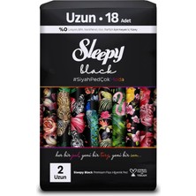 Uravas Store Sleepy Black Premium Plus Hijyenik Ped Uzun 18 Adet