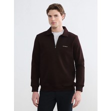 Lc Waikiki Yeni Sezon Polo Yaka Baskılı Erkek Kalın Sweatshirt