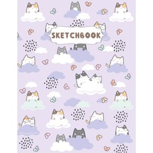 Uravas Store Independently Published Sketchbook: Cute Cats Kawaii Large Sketch Book And Notebook For Girls And Artist Kids To Drawing And Sketching Or Doodling, 110 Pages Of "8.5X11".