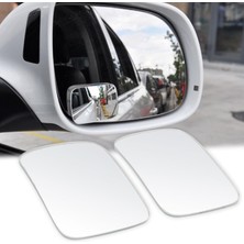 Uravas Store K.dot Dikdörtgen Gerçek Cam Kör Nokta Aynası Park Aynası 360 Derece 3m Foam Yapıştırıcılı Hareketli 2 Adet