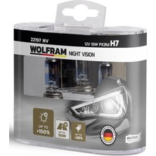 Uravas Store Wolfram Night Vision Ampul Set 12V 55W H7 +%150 Daha Fazla Işık