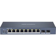 Hikvision Hıkvısıon DS-3E1510P-SI 10 Port Gbit 8 Port Poe+ 120W 2xsfp Uplink Metal Yönetilebilir Smart Switch