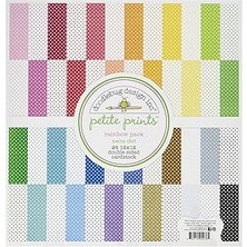 Uravas Store Dooblebug Petite Isviçre Puantiyeli Tonkartons 12 Inç x 12 Inç 2 Rainbow