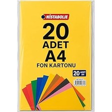 Uravas Store A4 Renkli Fon Kartonu 23X34 10'lu (2'li Paket) 10 Renk