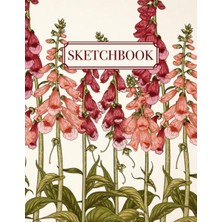 Uravas Store Floral Sketchbook: Large Blank Paper Drawing Notebook For Art, Doodling, And Designing | Vintage Flower Design Sketching Journal For Adults And Kids| 100 Pages 8.5"X11"