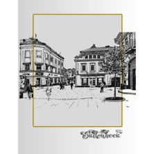 Uravas Store Sketchbook: City Scene, Large 8.5" x 11", 110 Pages, Perfect For Everyone, Crayons, Pencils, Drawing And Sketching