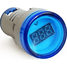 Uravas Store Mini Dijital Voltmetre 22MM Ac 60-500V LED Mavi Işık