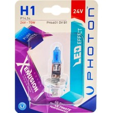 Uravas Store Photon Ampul H1 24V Dv 70W Xen Vision (Tekli Blister)(Beyaz Işık) 6000K Pht PH6601 Dv B1