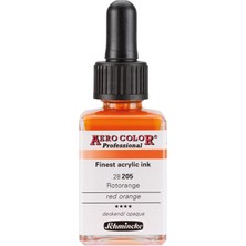 Uravas Store Schmincke Aero Color Professional Akrilik Airbrush Mürekkebi 28 ml 205 Red Orange