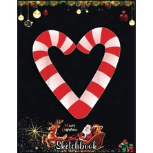 Uravas Store Christmas Sketch Book: Candy Cane Heartschristmas Xmas Holidays Santa Gift, 120 Pages Help You Design Your Ideas Size 8.5 x 11 Inches Sketchbook