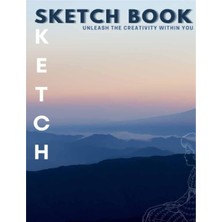 Uravas Store Sketchbook For Writing, Drawing And Doodling: Sketchbook: A Blue Mountain As Background, Blank Sketchbook, 110 Pages, 8.5" x 11", For Drawing, Sketching & Crayon Coloring