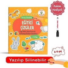 Dikkat Atölyesi Yayınları 2-4 Yaş Eğitici Çizgiler (Yaz-Sil)