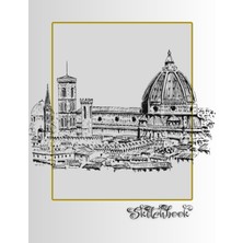 Uravas Store Sketchbook: City Scene, Large 8.5" x 11", 110 Pages, Perfect For Everyone, Crayons, Pencils, Drawing And Sketching