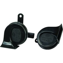 Uravas Store Hella Korna TE26 Set - 12V - 110DB(A) - 400Hz-500Hz - Yüksek Ses/düşük Ses - Elektrikli - Ece Onaylı - Gövde Rengi: Siyah - Miktar: 2 Fanfare 11225841