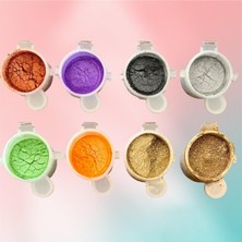 Uravas Store Reçine 8 Adet Mini Sedef Toz Pigment Boya, Mum Boyası, Beton Boyası