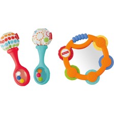 Uravas Store Fisher-Price Eğlenceli Sallama, Çıngırak ve Tıkırtı Sesleri Çıkaran Bu Hediye Seti, Bebeğinizin Ritim Duygusunu Geliştirecek., DPY77