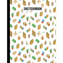 Uravas Store Sketchbook For Kids: Premium Bookshelves Cover | Size 8.5" x 11" |blank White Pages For Painting, Drawing, Writing, Sketching And Doodling By Hans Dieter Bartels