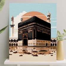 Uravas Store Palmiye Hobi Sanat Sayılarla Boyama Tuval Seti Fırça Boya Dahil (Çıtalı) 40X50 cm - Kabe