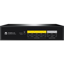 Stonet ST106PDI-2-43 6 Port Mbit 4 Port Poe 43W 2xmbit Uplink Yönetilemez Metal Kasa Switch