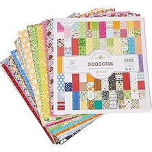 Uravas Store Doodlebug 5719 Değerli Kart Stoğu Kiti 12"X12", 50 Yaprak