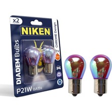 Uravas Store Niken P21W 93 Turuncu Amber Chrome Diadem BA15S (2 Adet) 12V