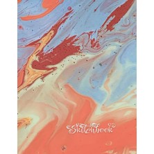Uravas Store Sketchbook: Water Colour Pattern Affect Background, Large 8.5" x 11", 110 Pages, Perfect For Everyone, Crayons, Pencils, Drawing And Sketching