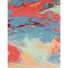 Uravas Store Sketchbook: Water Colour Pattern Affect Background, Large 8.5" x 11", 110 Pages, Perfect For Everyone, Crayons, Pencils, Drawing And Sketching