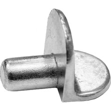 Uravas Store BADEM10 Raf Pimi Düz Nikel Cam Ahşap Metal Raf Tutucu Çivisi Mobilya Dolap Pimi Metal (50 Adet)