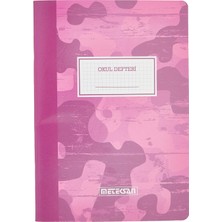 Uravas Store Meteksan A4 Kareli Okul Defteri Pembe Kamuflaj 80 Yaprak