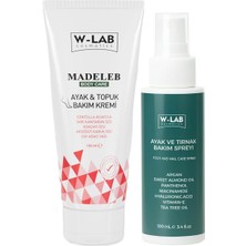 Uravas Store W-Lab Kozmetik Ayak Topuk Bakım Kremi 100 ml ve W-Lab Kozmetik Ayak Tırnak Bakım Spreyi 100 ml