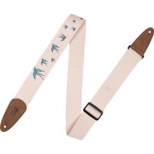 Uravas Store Levy's Leathers 2" Cotton Guitar Strap With Decorative Print And Suede Ends