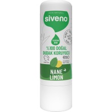 Uravas Store SIVENO%100 Doğal Dudak Koruyucu Nane & Limon Bitkisel Lipbalm Krem Nemlendirici Parlatıcı Onarıcı 6 G
