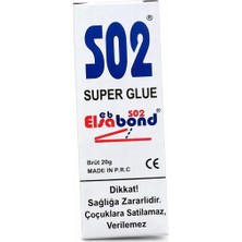 Uravas Store Süper Yapıştırıcı, 20G, 2 Adet, Japon Yapıştırıcı Elsabond S02