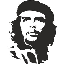 Uravas Store Sticker Usta Che Guevara Sticker 00203 Siyah 10 x 12,5 cm