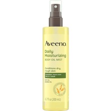 Uravas Store Aveeno Günlük Nemlendirici Kuru Vücut Yağ Sisi, Yulaf ve Jojoba Yağlı Kuru, Kaba Hassas Ciltler, Besleyici ve Hipoalerjenik Vücut Spreyi, Paraben, Silikon ve Ftalat Içermez, 6.7 ml