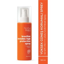 Uravas Store Brazilian Yüksek Güneş Korumalı Sprey 150 Ml|50 Spf,pa++++,uva/uvb Filtreli Sprey I Brezilya Fındığı