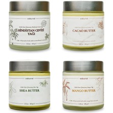 Uravas Store Kendi Doğal Kozmetiklerinizi Yapın Hindistan Cevizi, Shea, Mango ve Kakao Yağları ile Etkili Bakım Seti