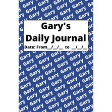 Uravas Store Independently Published Personalized Daily Journal - Gary: Blue Cover