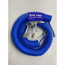 Uravas Store Bluestar Hava Kompresör Spiral Hava Hortumu Tabancası Ucu 15 M, 0904KOMP