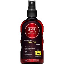 Uravas Store Beach Day Bronzlaştırıcı Koruyucu Güneş Yağı Spf 15 Sprey 150 ml