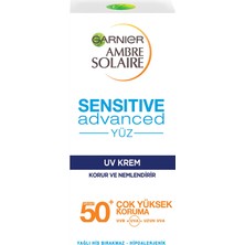 Uravas Store Garnier Ambre Solaire Sensitive Advanced Koruyucu Yüz Kremi GKF50+ 50ML 1 Paket (1 x 73 G)