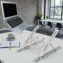Uravas Store En Büyük Boy Alüminyum Katlanabilir Kademeli Laptop Bilgisayar Notebook Mac Standı, Ergonomik Notebook ve Tablet Tutucu, Çok Sağlam Metal Taşınabilir Tasarım, Hafif Koruma Çantası ile Beraber SG-001