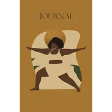 Uravas Store Black Women's Yoga Serıes, Journal/notebook In Gold By Settle: Beautiful 240 Paged Lined Journal On Cream Paper, Size 5.5in x 8.5in
